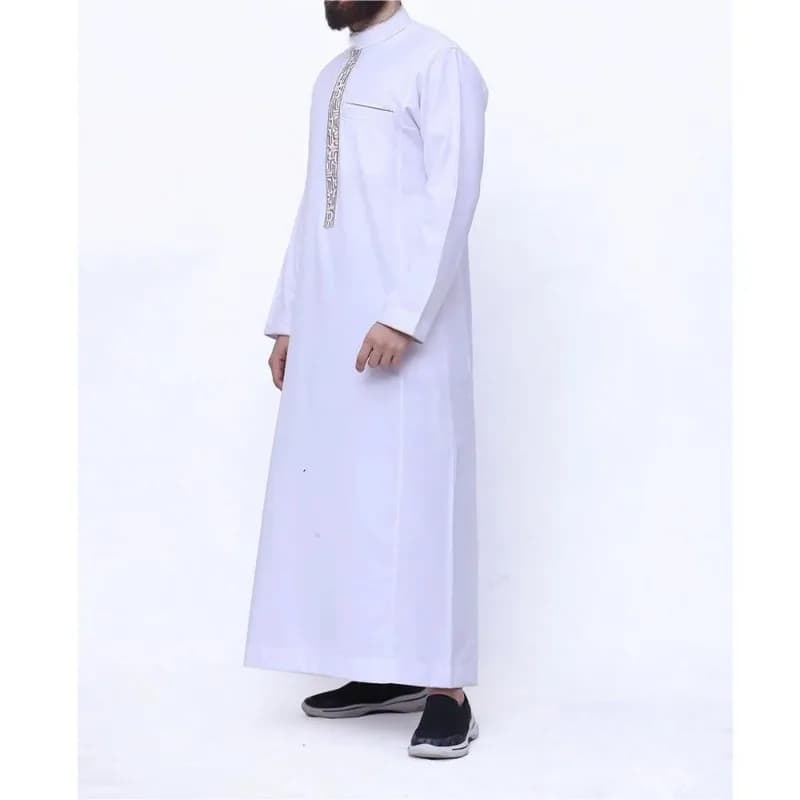 Muslim Abaya Men Arab Islamic Loose Shirt Robe Ethnic Style Casual Jubba Thobe Dubai Hooded Caftan - Image 5